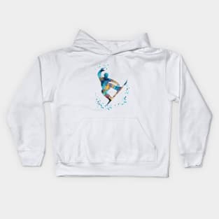 Male snowboarder, Kids Hoodie